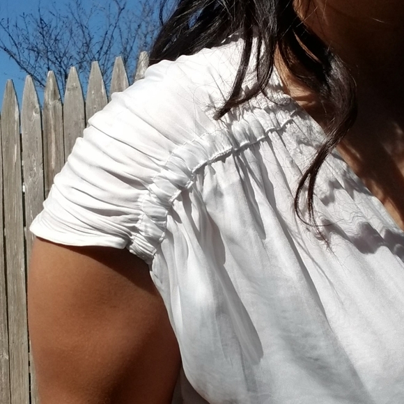 WHAT DO YOU MEAN WHITE RUCHED TOP - Picture 6 of 17